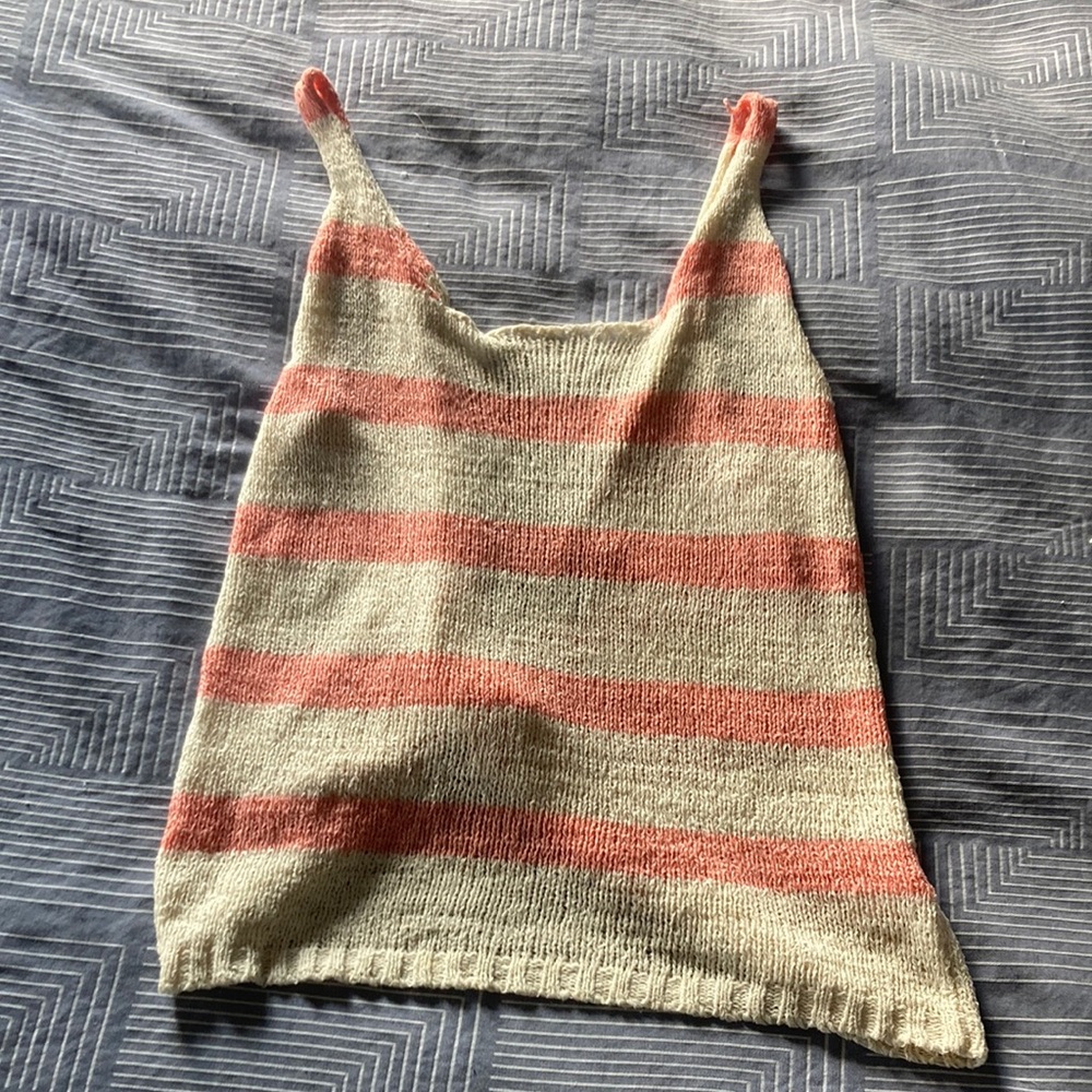 Mahina Cream Sleeveless Crop Tank Top